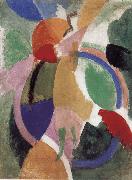 Delaunay, Robert The Fem holding parasol oil